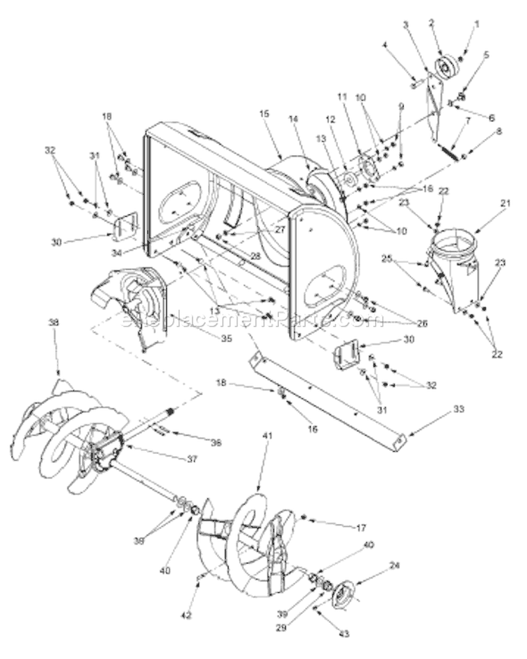 Page A Diagram and Parts List for 31AH763G401 2000 Yard Man Snow Blower
